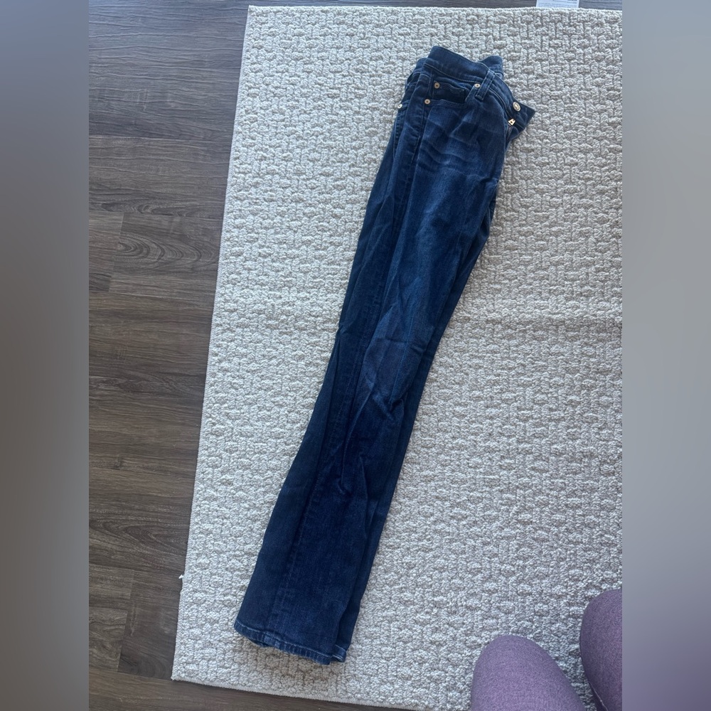 7 For All Mankind Dark Blue Skinny Jeans - Picture 2 of 8